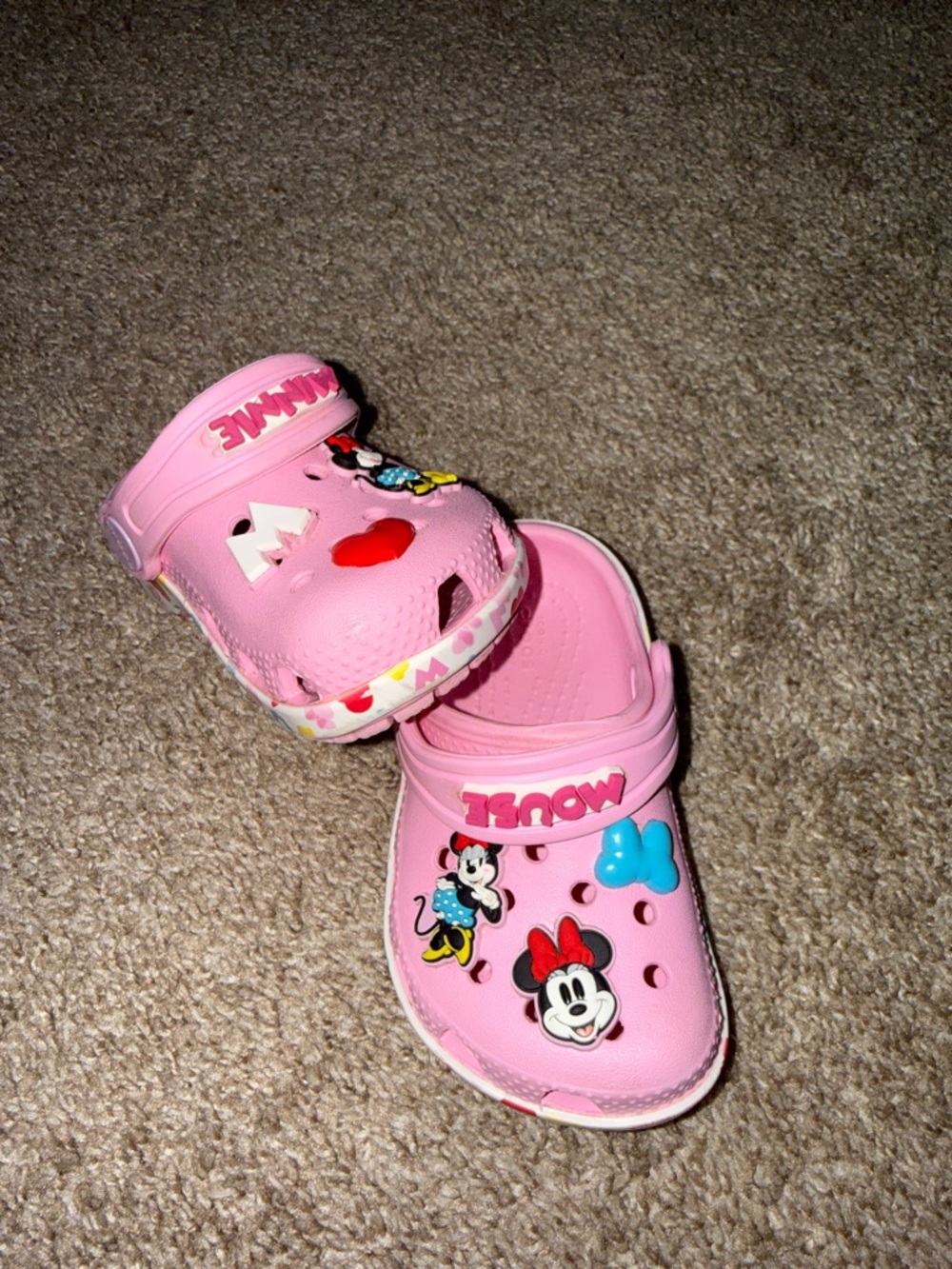CROCS Kids Pink Minnie Mouse Clog Sandals